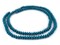The Bead Chest Aqua Blue Bicone Natural Wood Beads (5x8mm): Organic Eco-Friendly Wooden Bead Strand for DIY Jewelry, Crafts, Necklace and Bracelet Making